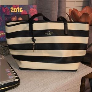 Stripped kate spade purse